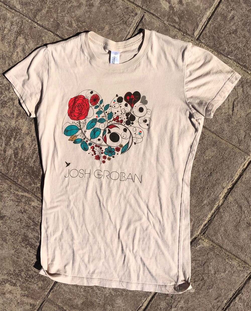 Josh Groban Floral Heart Graphic T-Shirt